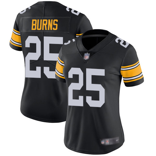 Women Pittsburgh Steelers Football 25 Limited Black Artie Burns Alternate Vapor Untouchable Nike NFL Jersey